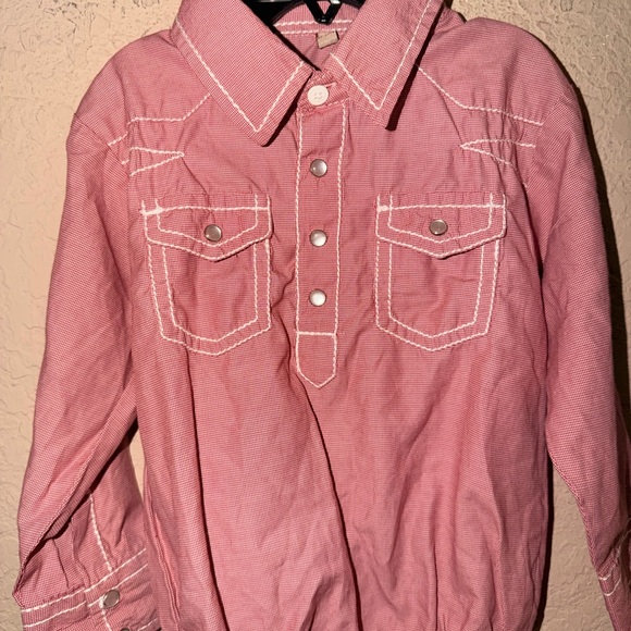 Rafter C Western Rodeo Long Sleeve Baby Bodysuit- Pearl Snaps - Picture 2 of 9